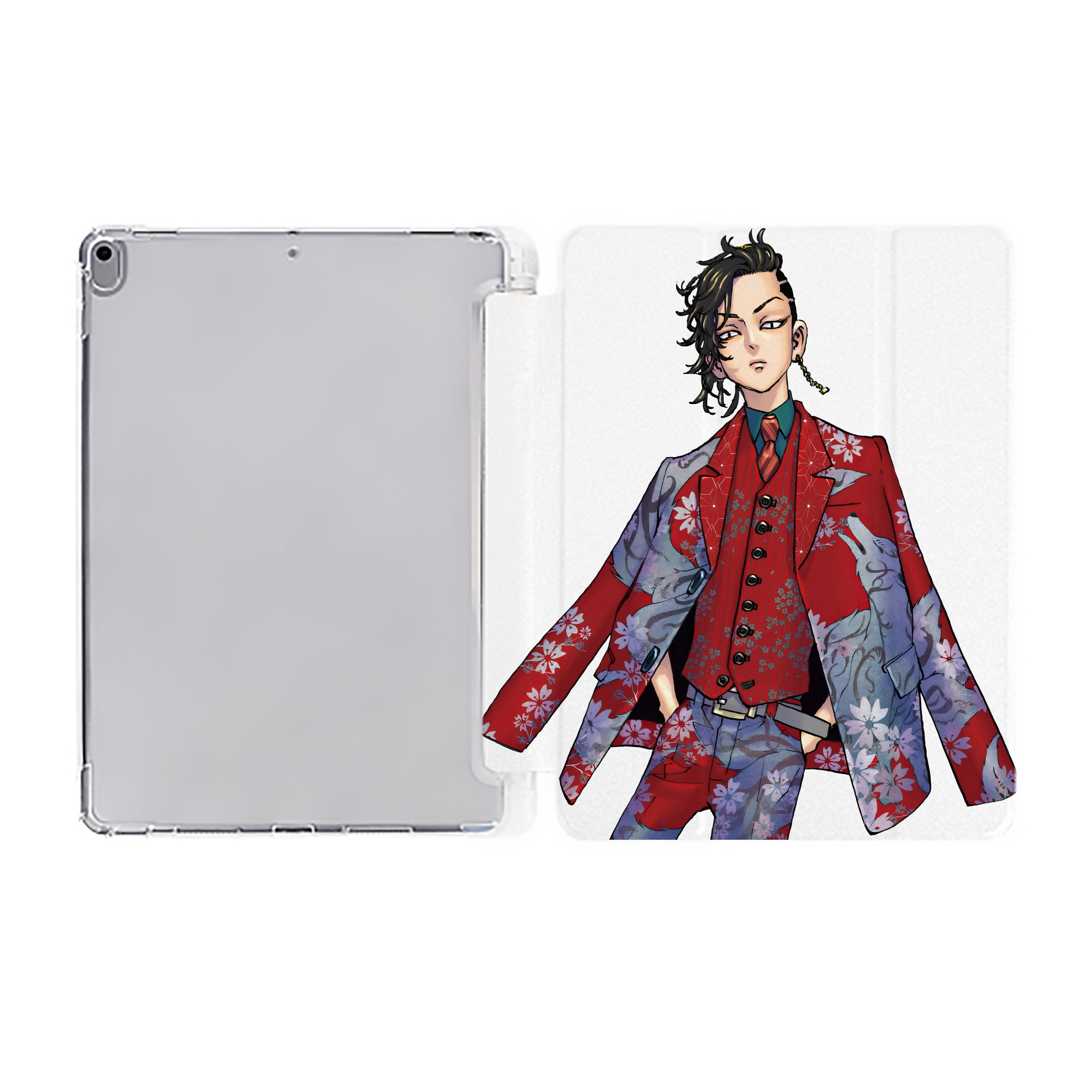 （画像用） 東京リベンジャーズ Tokyo Revengers IPad ケース ペン収納付き 三つ折りスタンド PUレザー×シリコン 対応機種9.5/10.5/10.9インチ